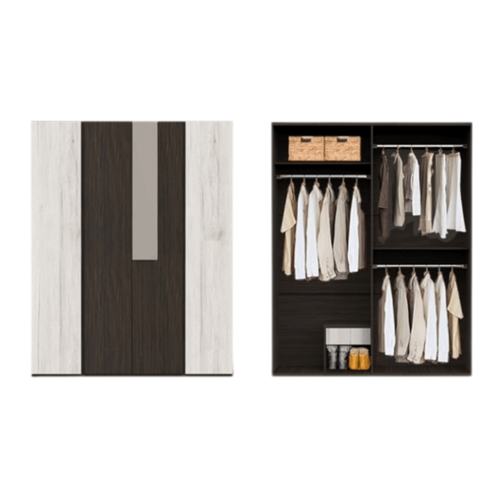 ชุดห้องนอน + ที่นอน PVC 6 ฟุต WISDOM DESIGN FURNITURE รุ่น RICHES สีไวท์/โอ๊ค_4